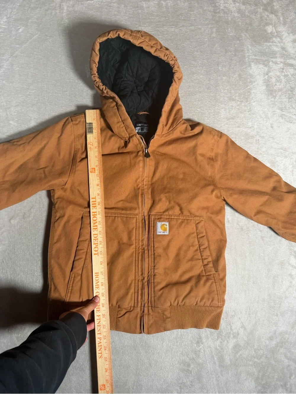 Carhartt Brown Hooded Jacket with Black Lining